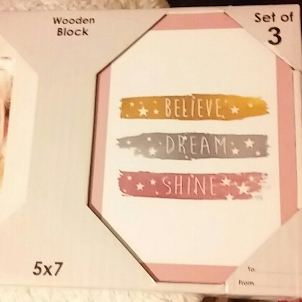 Wooden Block & Photo Pic Frame - Picture 2 of 3
